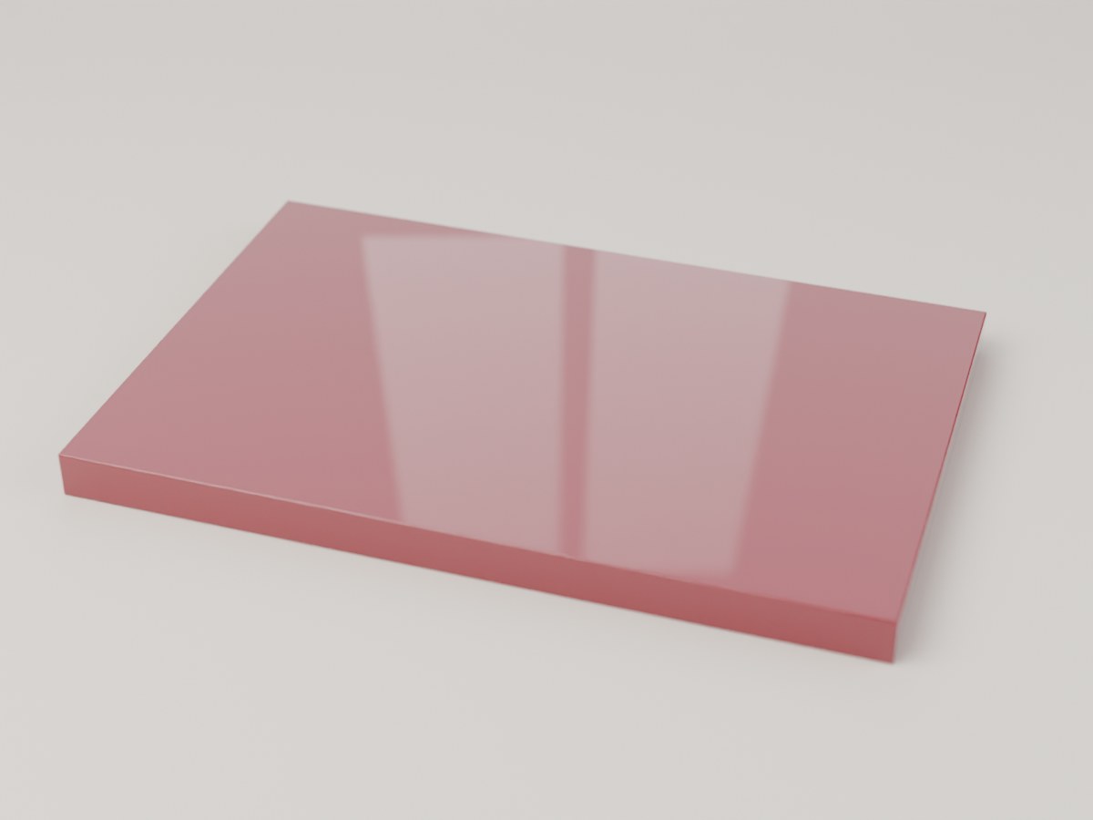 High-gloss acrylic sample